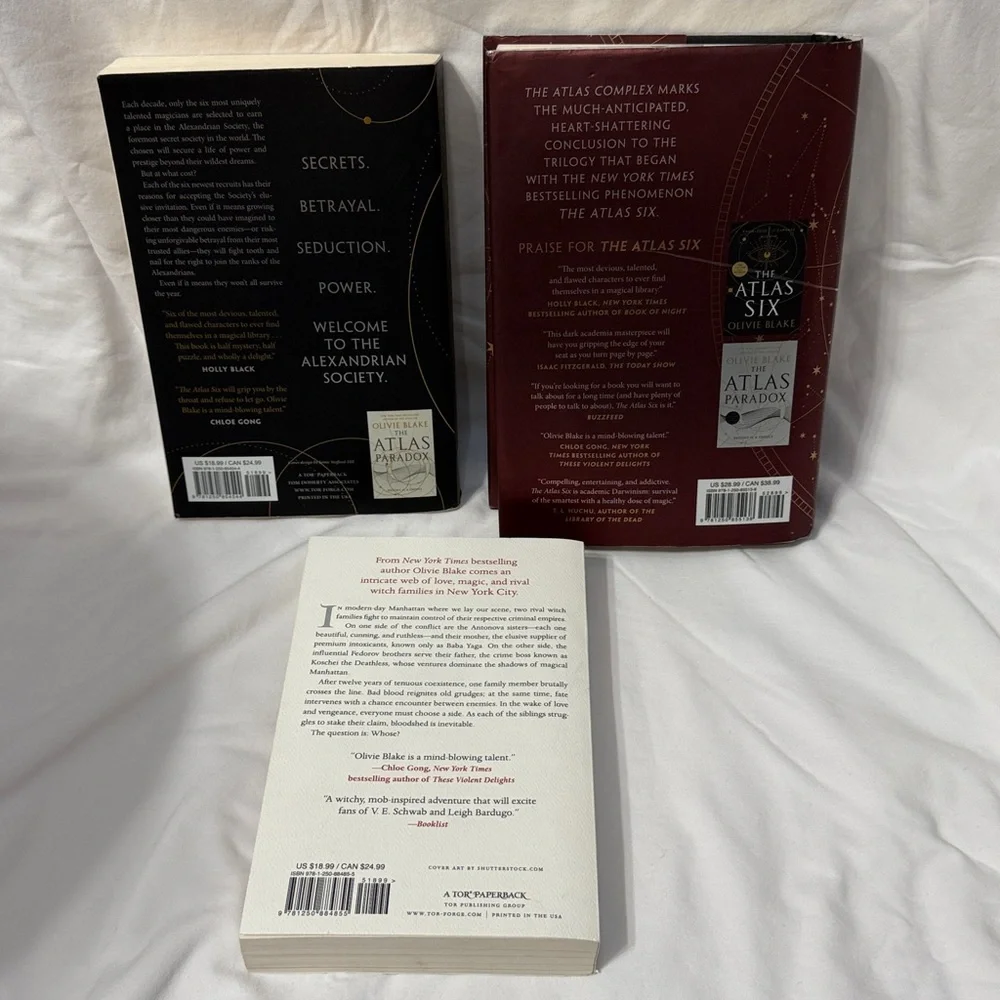 Olivie Blake Books: The Atlas Six, The Atlas Complex First, & One For My Enemy - Picture 7 of 16